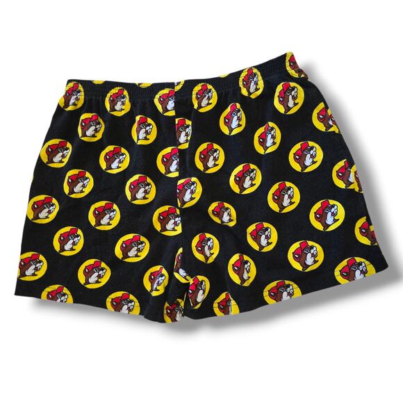 Buc-ee’s Unisex Adult Boxer Shorts Black Yellow Logo Print Medium - Picture 1 of 8